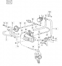 Angled vacuum connection on Aux air valve Type-4 injection engines 022129637